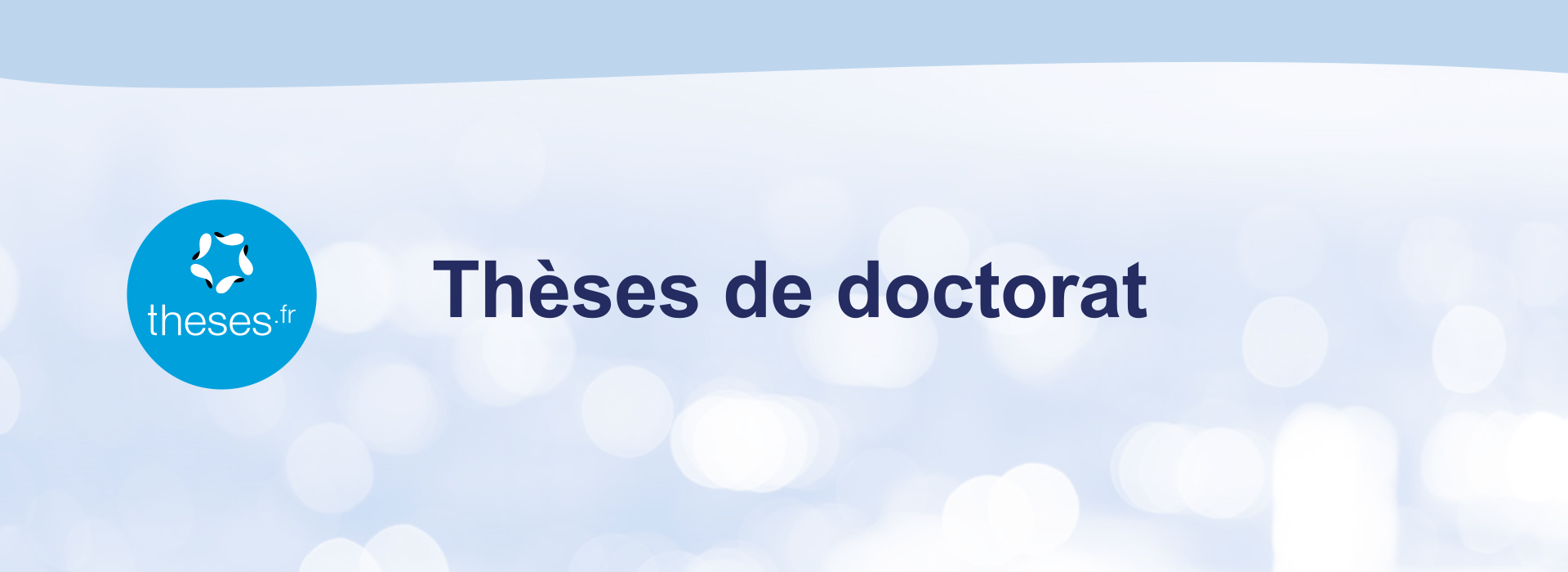 Thèses de doctorat