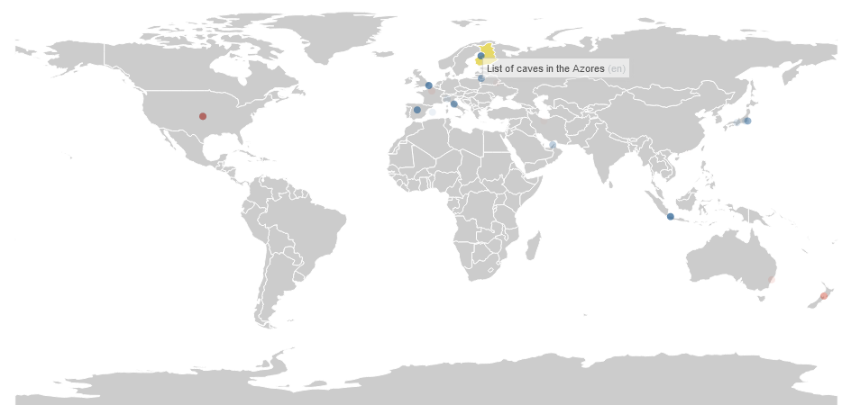 visualisation géographique des modifications réalisées sur Wikipedia ou Wikidata