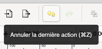 Annuler la dernière action : command Z